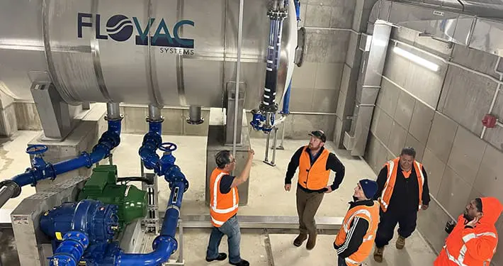 A single vacuum pump station can service up to 3,000 houses making them very efficient.