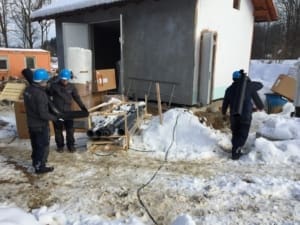 Construction work near the Vacuum Pump Station 